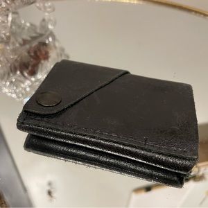 hand made black modern wallet